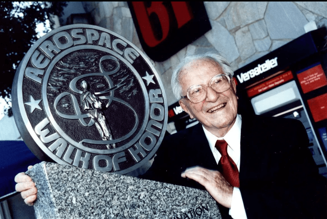 Moment image for Chuck Yeager was inducted into the inaugural class of the Aerospace Walk of Honor