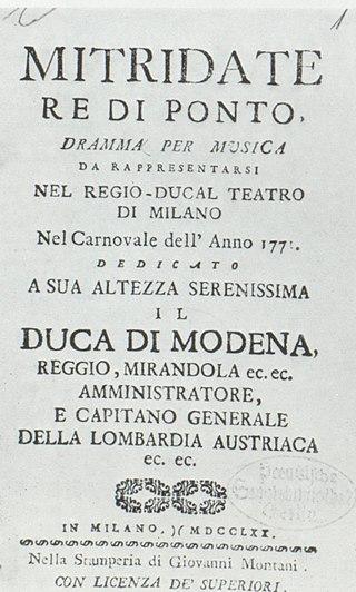 Moment image for Mozart's Mitridate premieres in Milan, marking a significant step in his opera career.