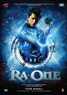 Moment image for Shah Rukh Khan's Dual Role in Ra.One: A Technologically Advanced Bollywood Superhero Film.