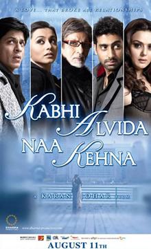 Moment image for Shah Rukh Khan stars in Karan Johar's "Kabhi Alvida Naa Kehna" tackling complex themes and relationships.