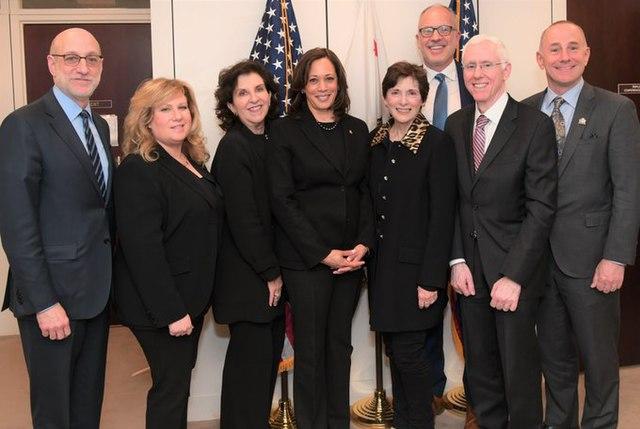 Moment image for  Kamala Harris, then a U.S. Senator, met with AIPAC (American Israel Public Affairs Committee) 