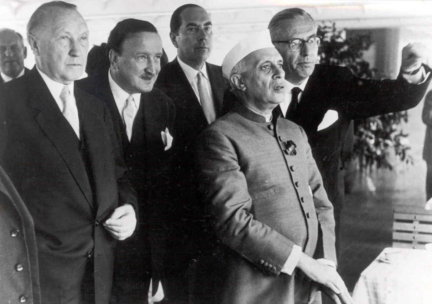 Moment image for Nehru's strategic meeting with Adenauer accelerates India's industrialization agenda through German collaboration.