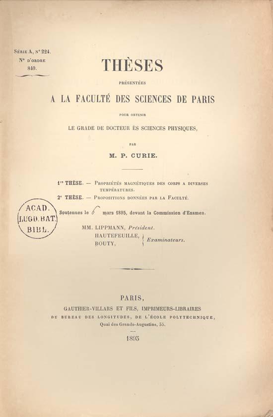 Moment image for Pierre Curie's Doctorate: Magnetism, Collaboration, and Academic Milestone with Marie's Support.