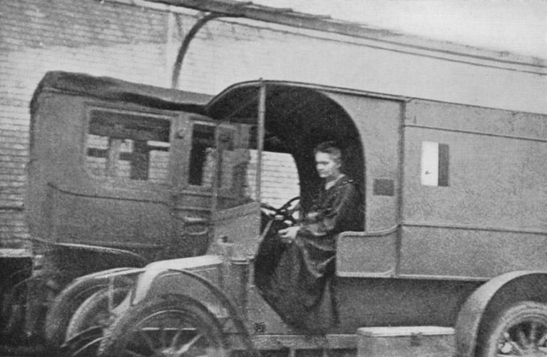 Moment image for Marie Curie's "Little Curies" revolutionized battlefield medicine during war, saving countless lives.
