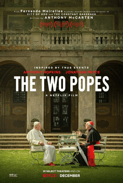 Hopkins portrays Pope Benedict XVI in The Two Popes