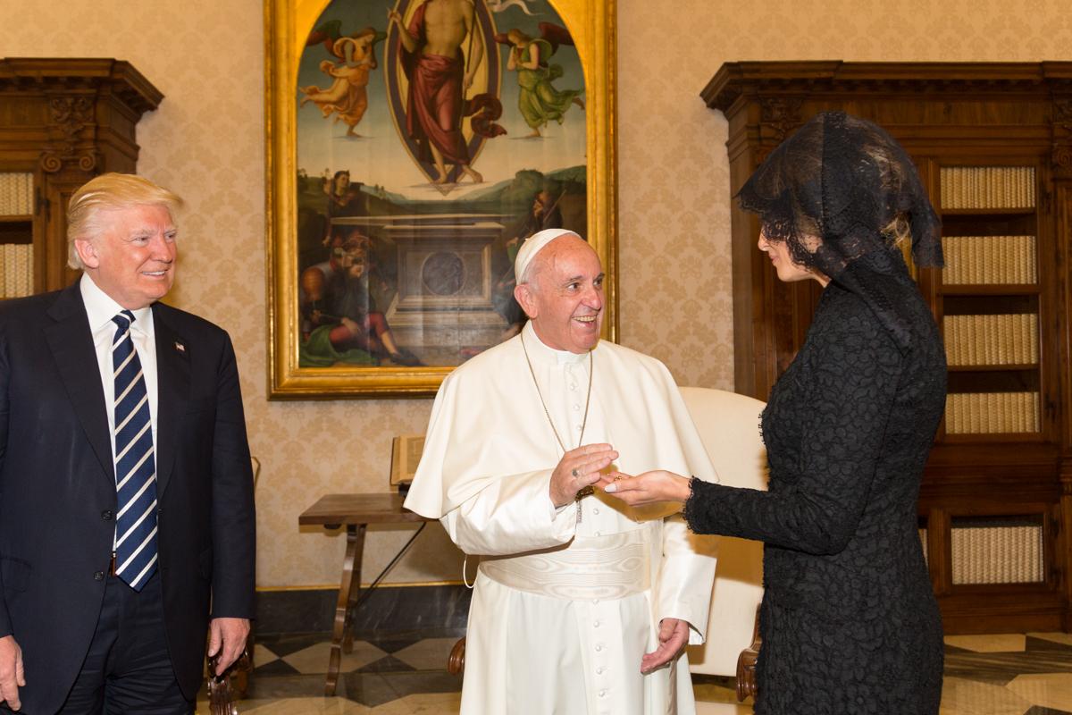 Moment image for First Lady's Vatican Visit With Pope Francis