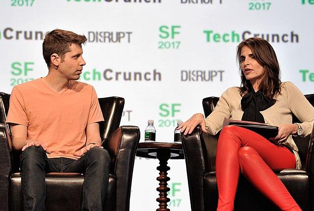 Moment image for Sam Altman, then President of Y Combinator, spoke onstage at TechCrunch Disrupt SF