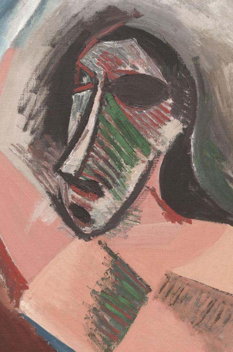 Moment image for Picasso's "Les Demoiselles d'Avignon" revolutionized art through groundbreaking Cubist style and abstraction.