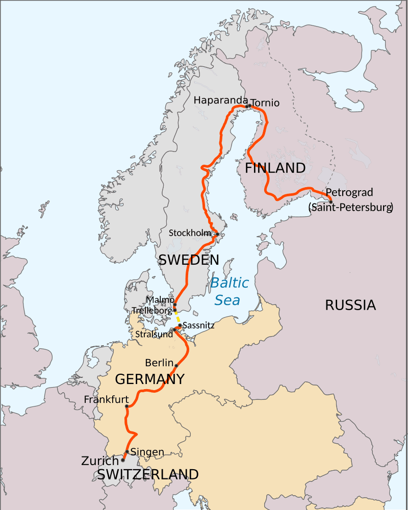 Moment image for  Lenin traveled from Zurich to Saint Petersburg