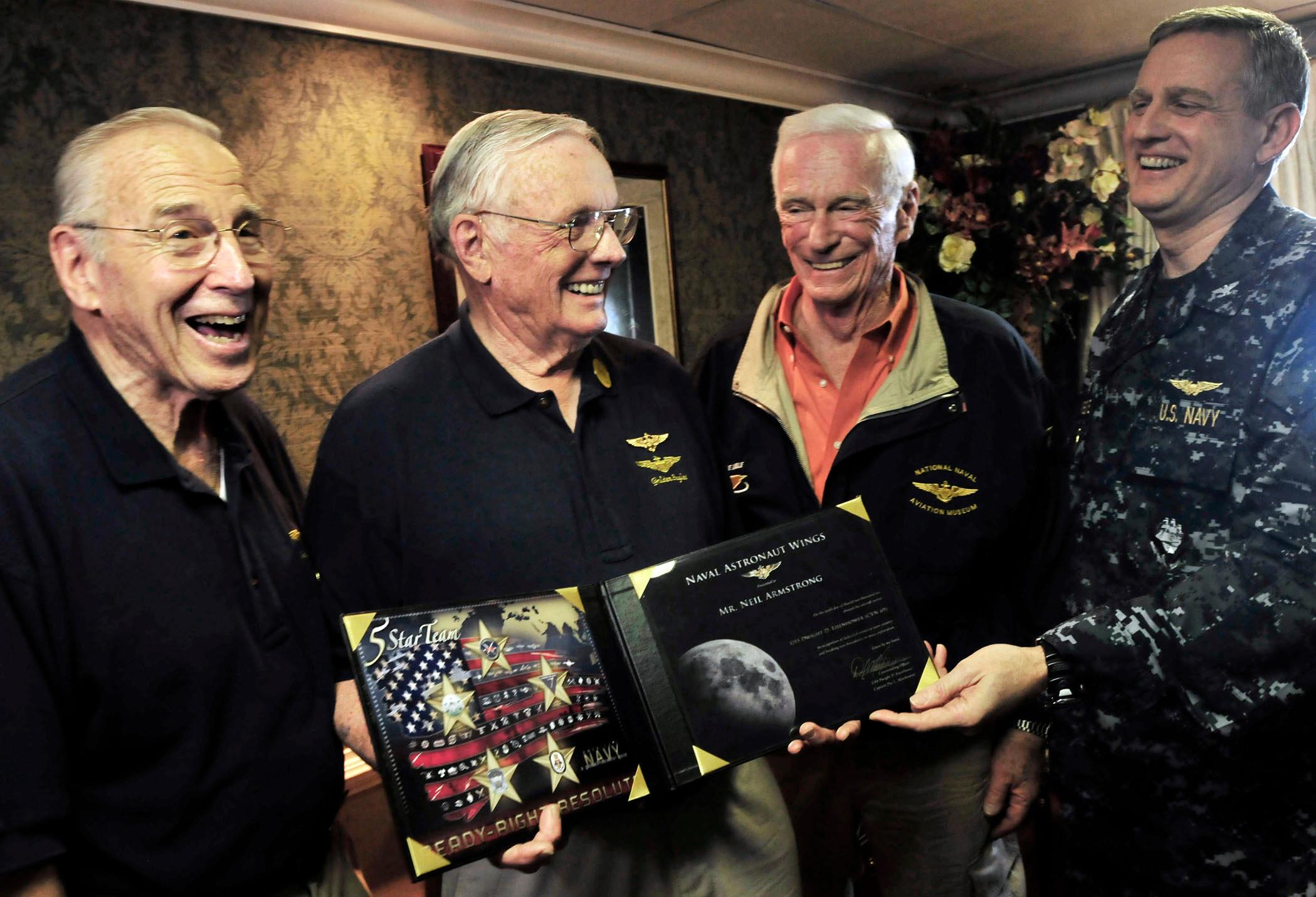 Moment image for Honored With the Naval Astronaut Wings Aboard the USS Dwight D. Eisenhower