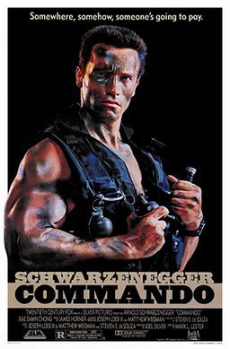 Moment image for Commando is an action film that features Arnold Schwarzenegger