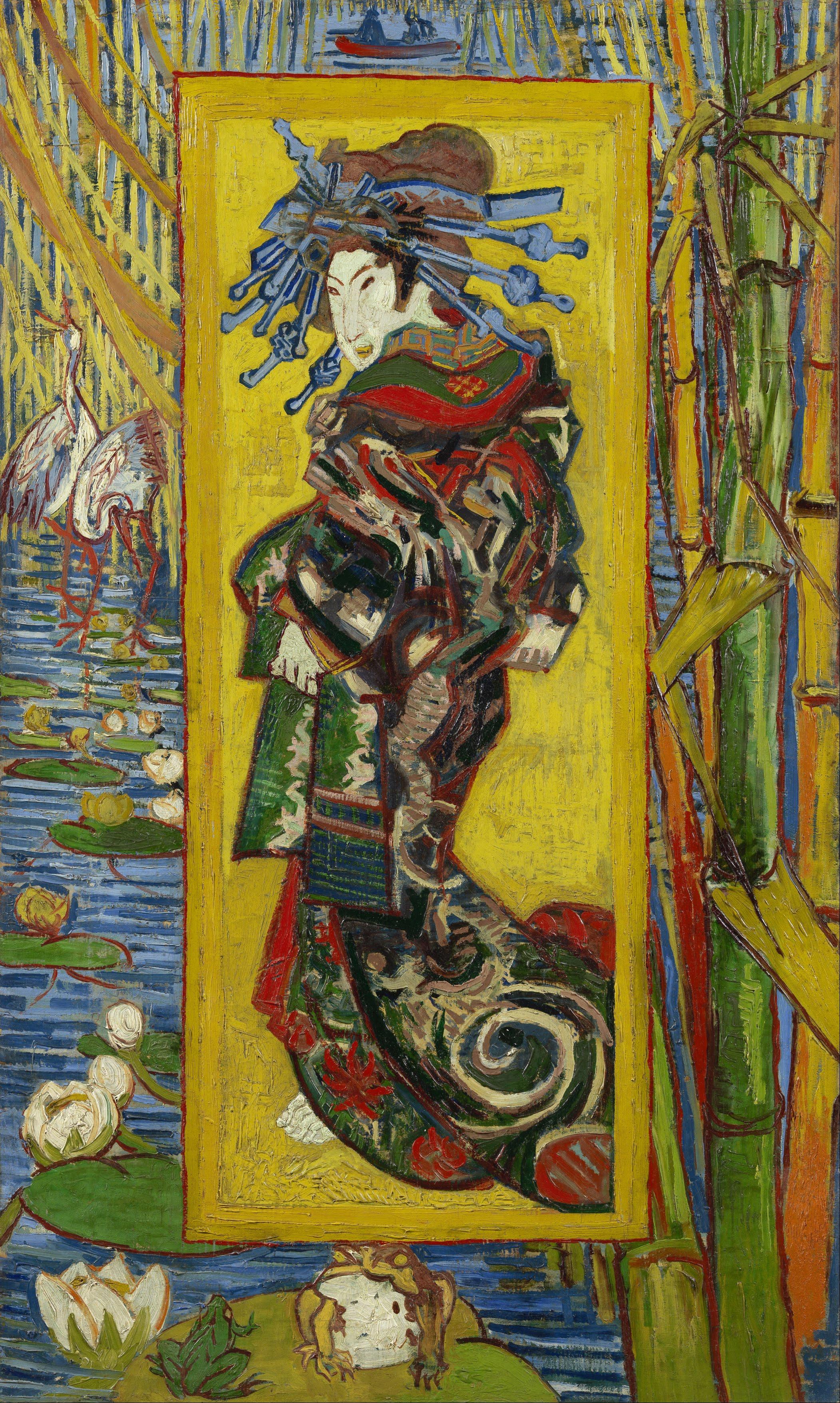 Moment image for Van Gogh's Japonisme: *Courtesan (after Eisen)* embodies East-West artistic synthesis and cultural exchange.