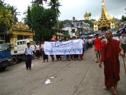 Protests led by Buddhist monks
