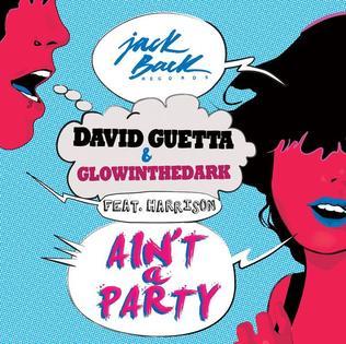 Moment image for David Guetta collaborates with GLOWINTHEDARK and Harrison for hit single "Ain't a Party."