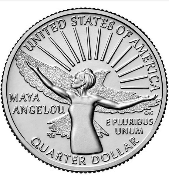 Moment image for Maya Angelou Coins Distributed by US Mint Make Her First Black Woman to Appear on Quarters