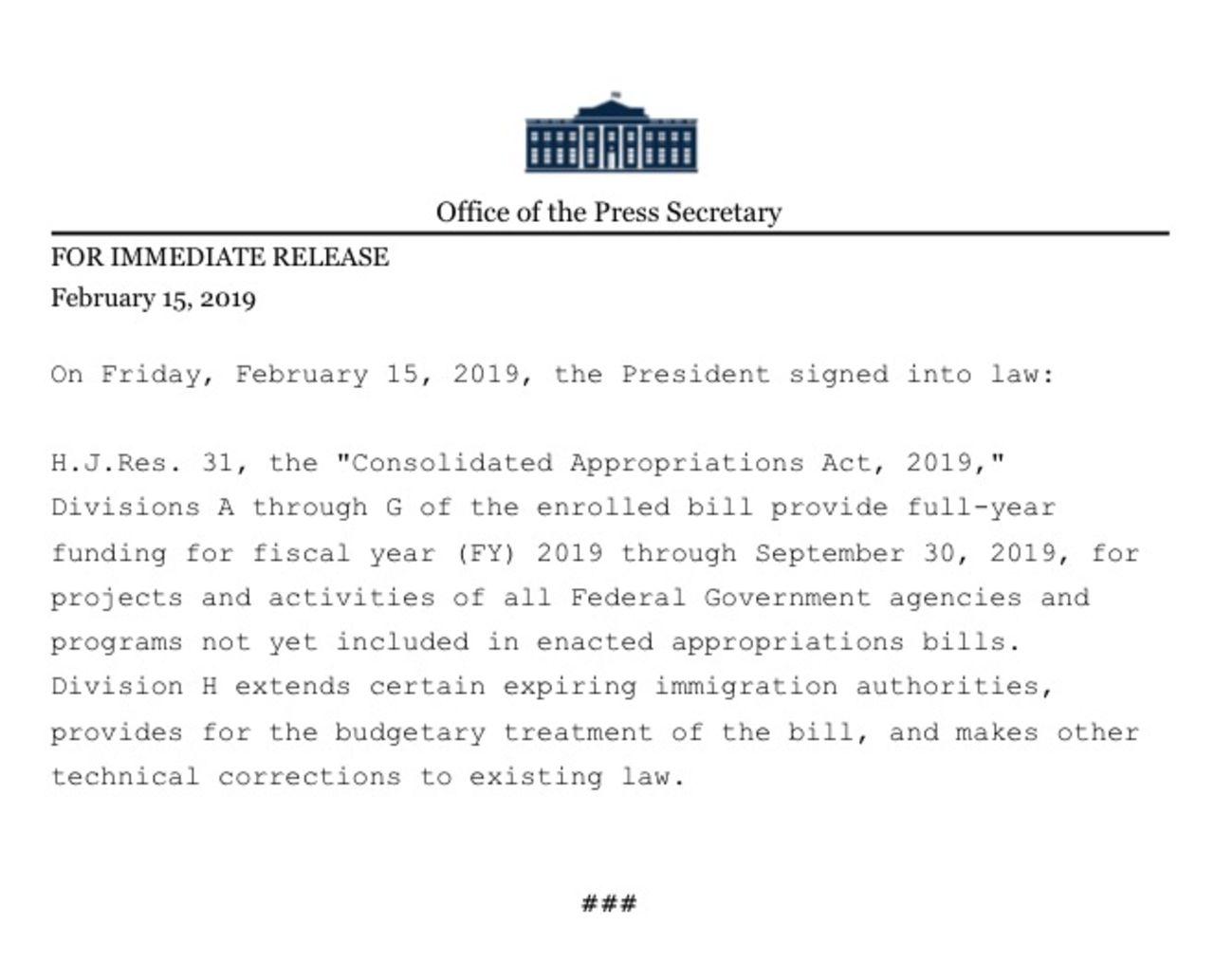 Moment image for Government Shutdown Ends with Funding for Border Wall