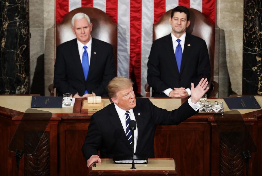 Moment image for Address to Congress: Proposes $1 trillion infrastructure and repeal of Obamacare.