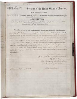 Ratification of the Thirteenth Amendment