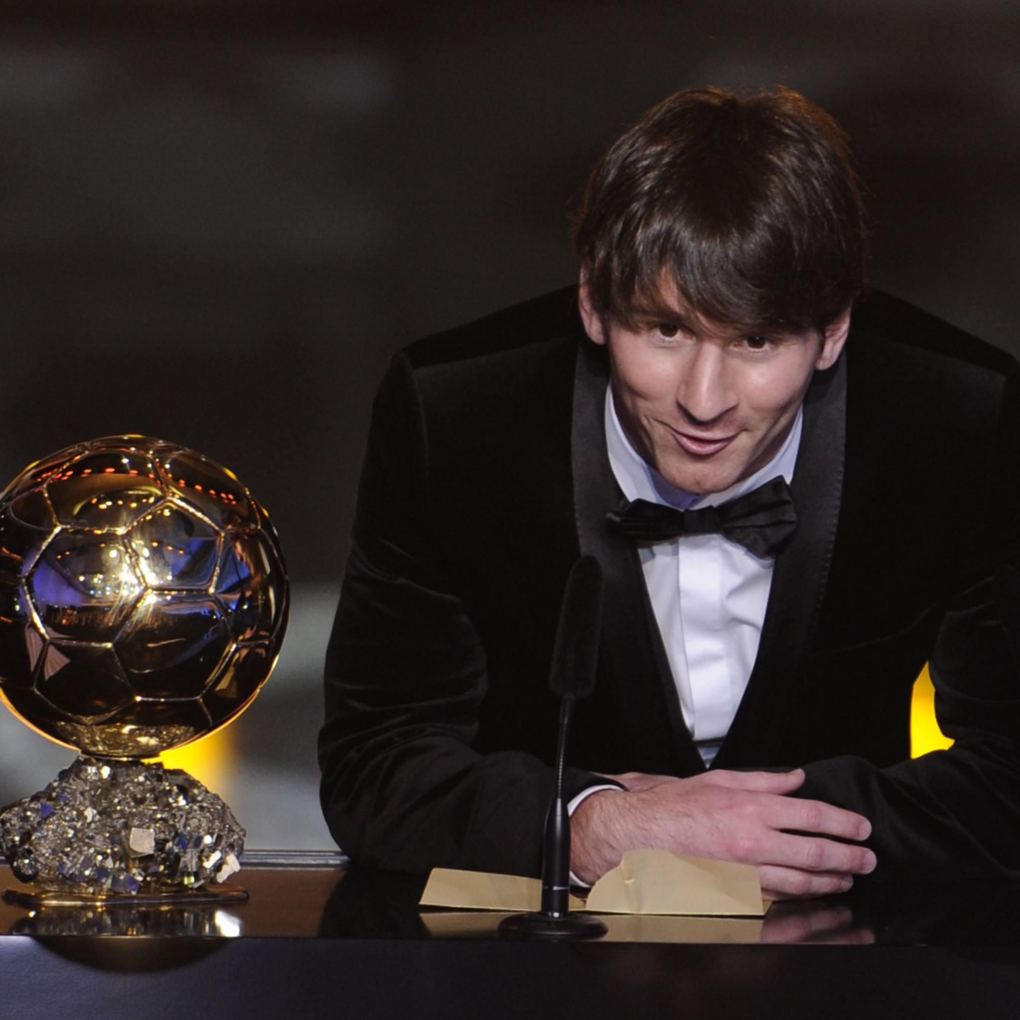 Moment image for Messi's Recognition in Ballon d'Or 