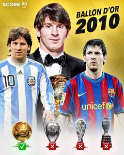 Messi Wins Second Consecutive Ballon d'Or