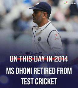 Dhoni Retires from Test Cricket