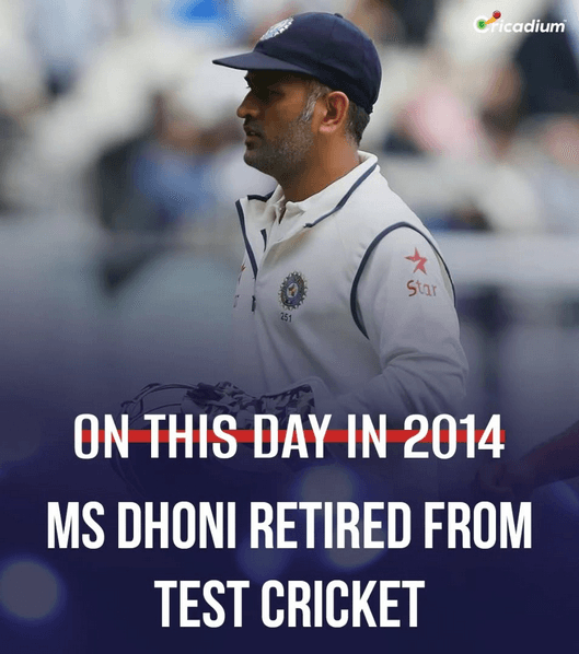 Moment image for Dhoni Retires from Test Cricket