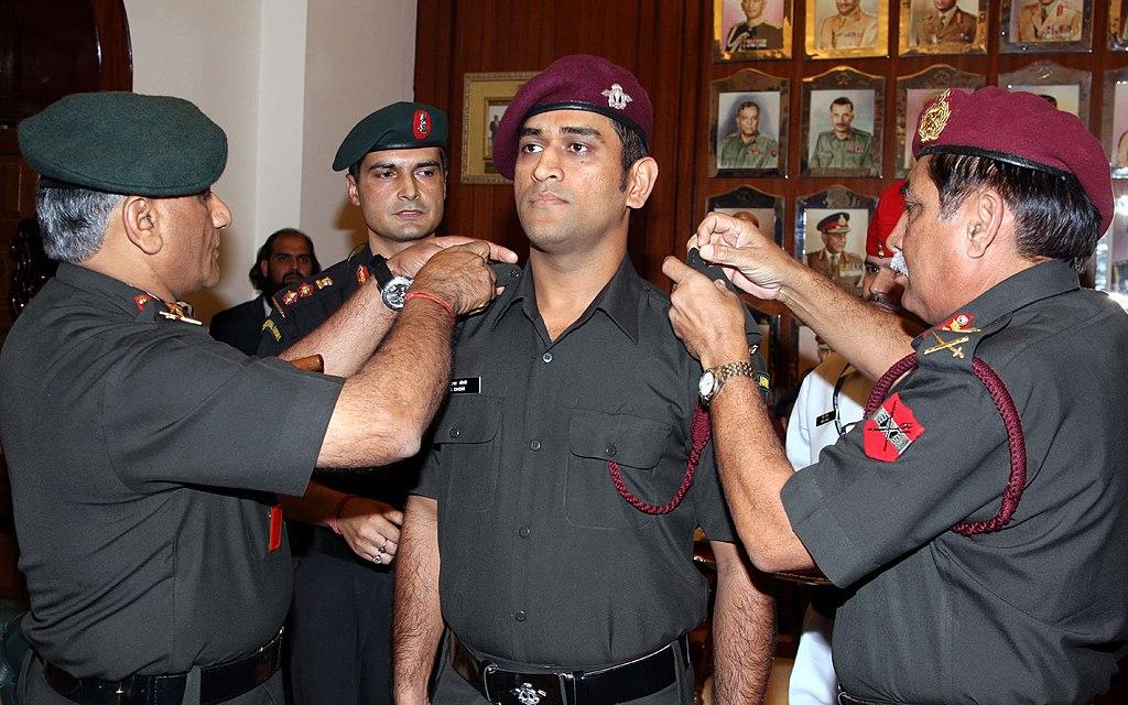Moment image for Dhoni's Honorary Rank as Lieutenant Colonel