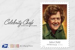 Featured in 'Celebrity Chefs Forever' Stamp Series