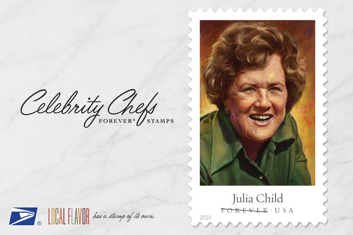 Moment image for Featured in 'Celebrity Chefs Forever' Stamp Series