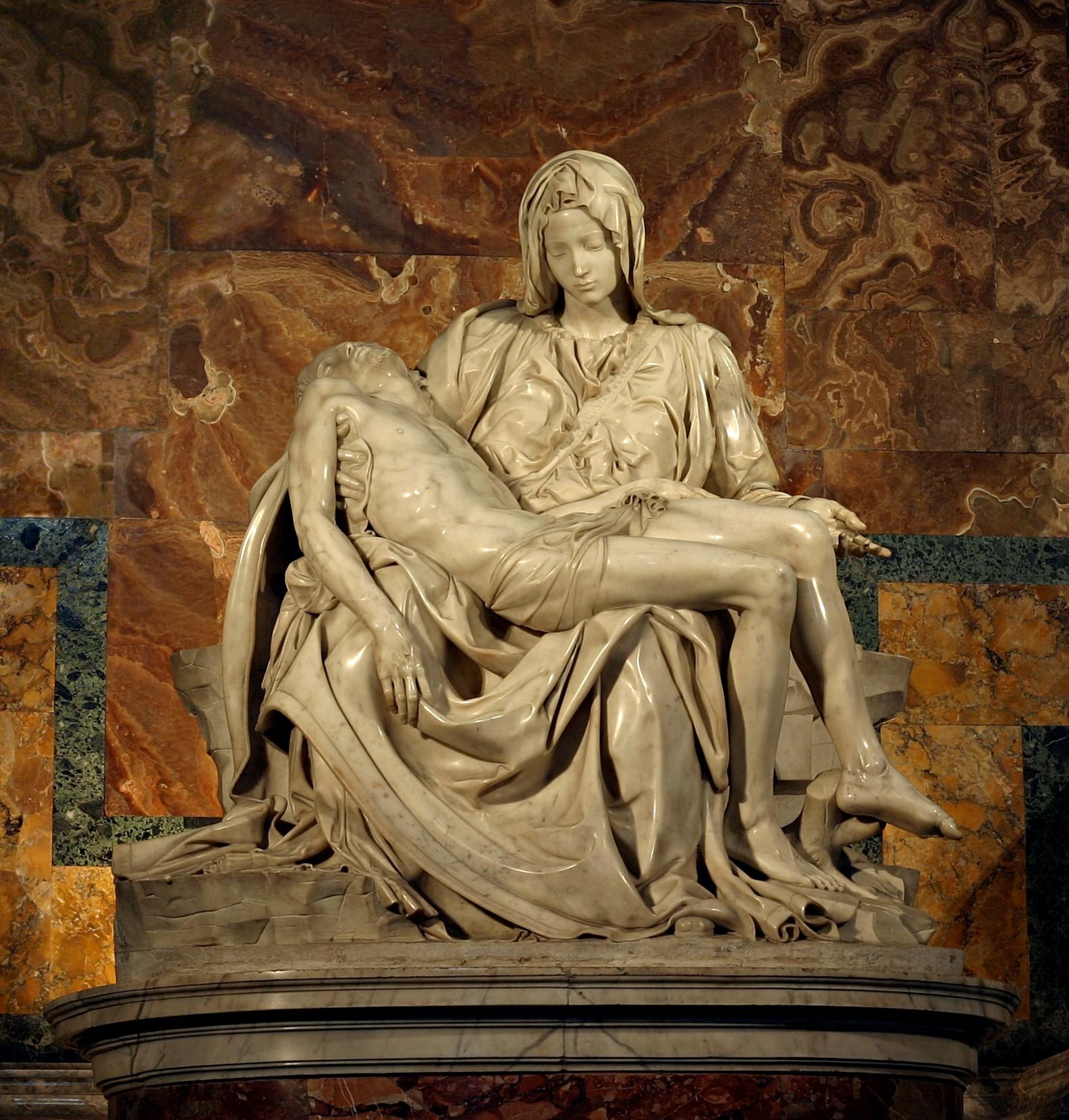 Moment image for Michelangelo's Pietà: Renaissance masterpiece evokes emotion and elevates artistic skill, influencing generations to come.