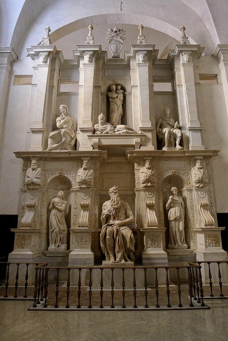 Moment image for Completion of Pope Julius II's tomb in Rome highlights Michelangelo's resilience and artistic mastery.