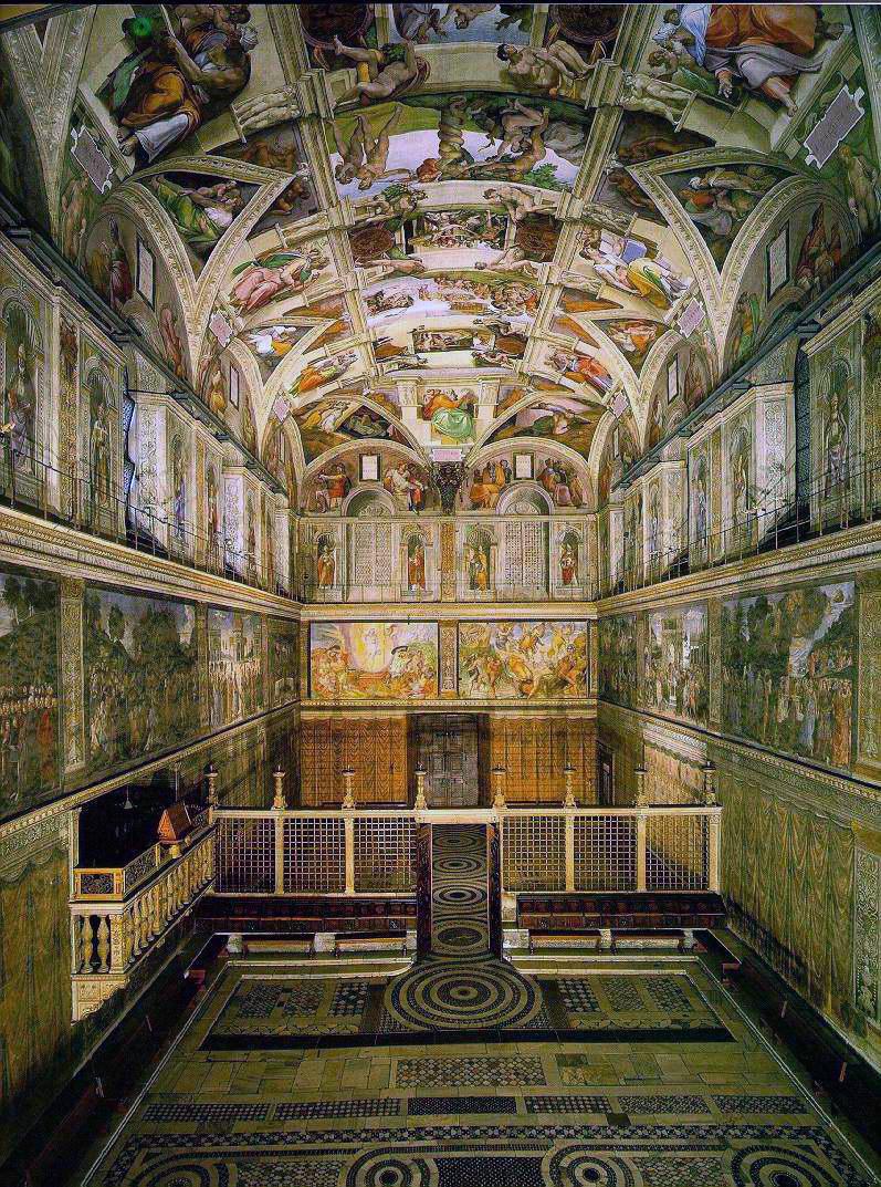Moment image for Michelangelo's Sistine Chapel Ceiling: Renaissance masterpiece of art history in Vatican City.