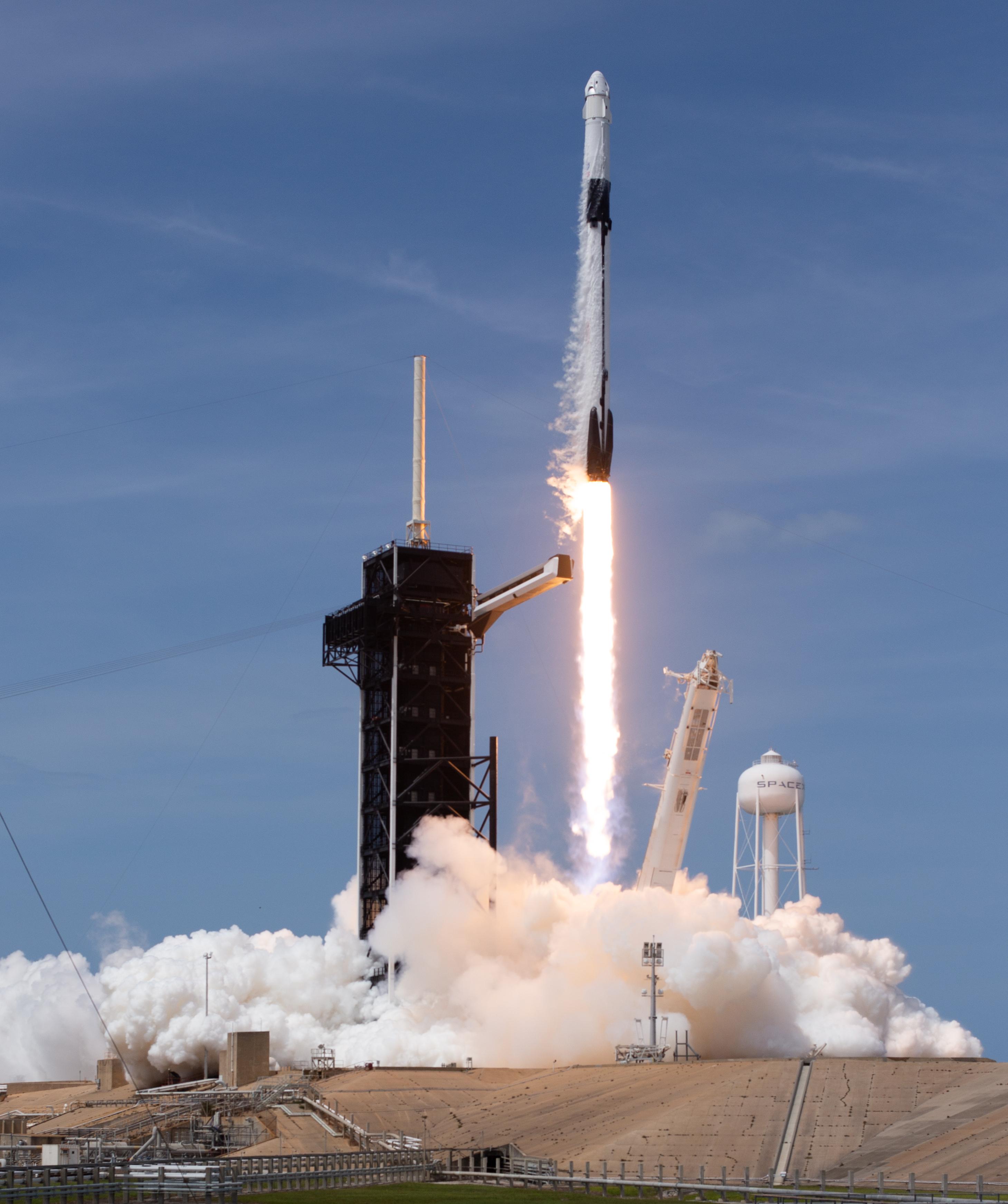 Moment image for SpaceX launched its first manned mission, the Crew Dragon Demo-2