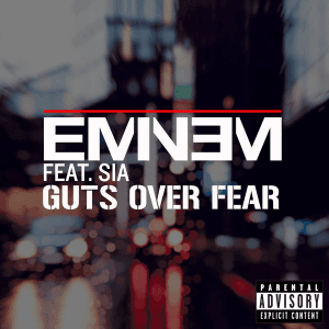 Moment image for Eminem's "Guts Over Fear" with Sia achieved critical and commercial success in his career.
