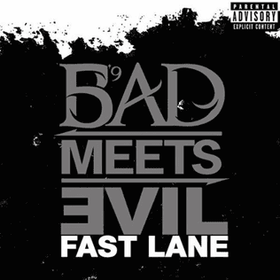 Moment image for "Fast Lane" by Bad Meets Evil: Eminem & Royce Da 5'9", a successful EP collaboration.