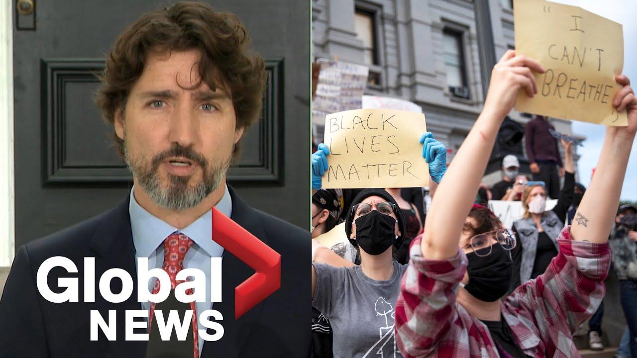 Moment image for Protests for racial justice spread in Canada after George Floyd's death in America.