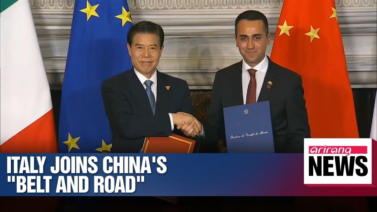 Moment image for Italy signs historic agreement with China for Belt and Road Initiative participation.