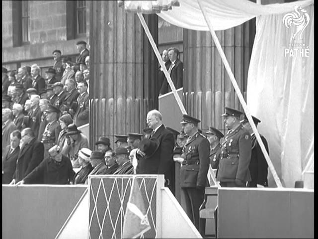 Moment image for 50th anniversary Easter Rising commemorated in Dublin with a grand military parade.