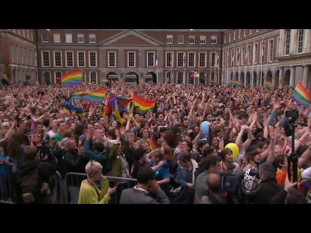 Moment image for First country to legalize same-sex marriage through popular vote in Ireland.