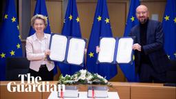 Brexit trade deal signed with implications for Ireland's future relations.