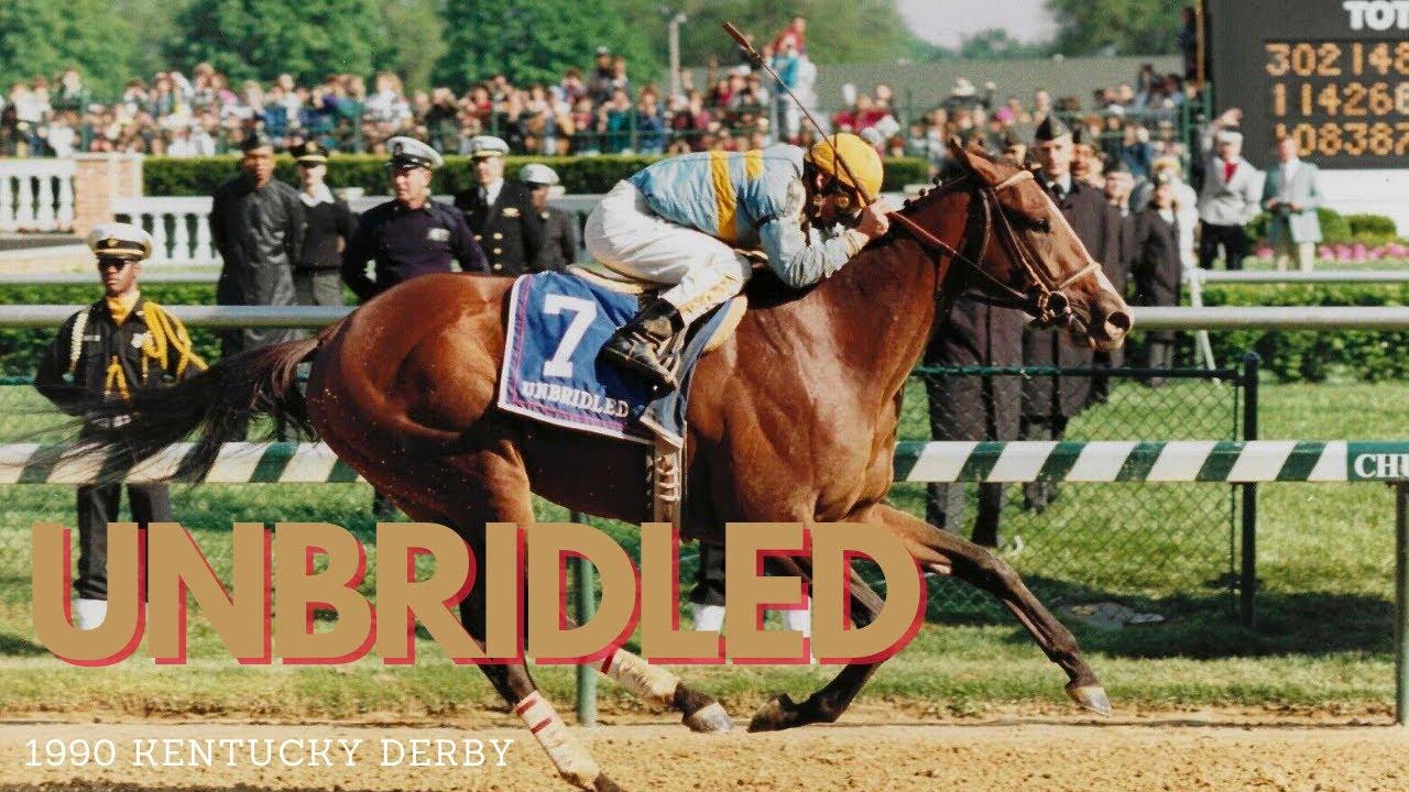 Moment image for Unbridled triumphs in prestigious race at Churchill Downs under Craig Perret's guidance.