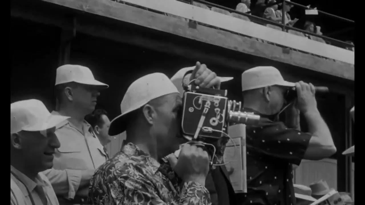 Moment image for Swaps triumphs under Bill Shoemaker on fast track at 1+1⁄4 miles in 2:01.8.