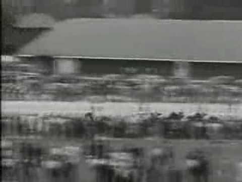 Moment image for Lawrin wins under Eddie Arcaro for Ben Jones and Woolford Farm in fast 1+1⁄4 mile race.