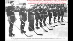 Winning countries of the ice hockey championship and the host city and country.