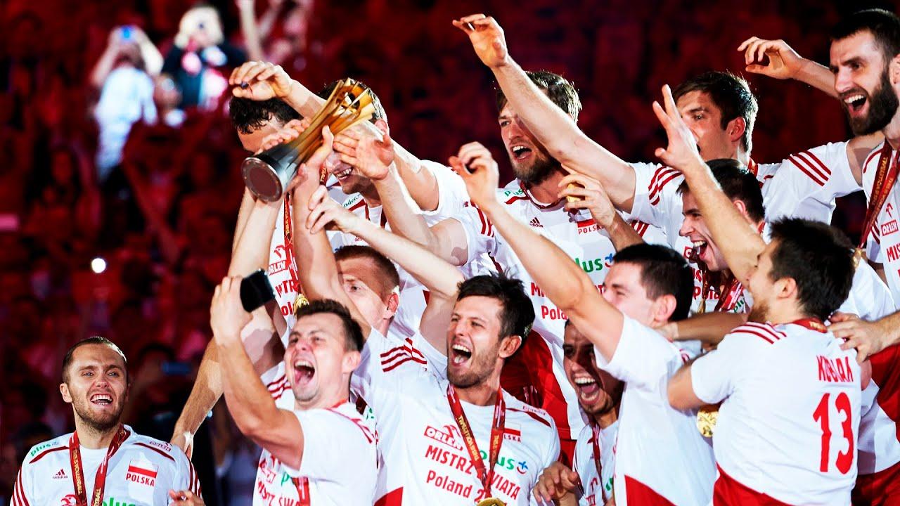 Moment image for FIVB Volleyball Men's World Championship held in Poland showcasing top international teams.