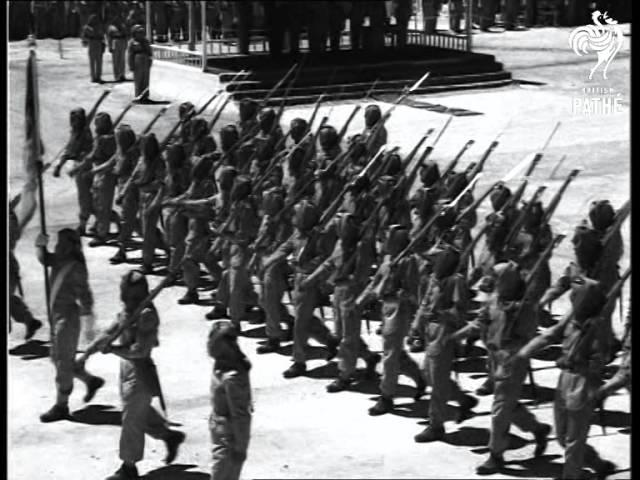 Moment image for Dismissal of British officers escalates crisis within the Arab Legion.