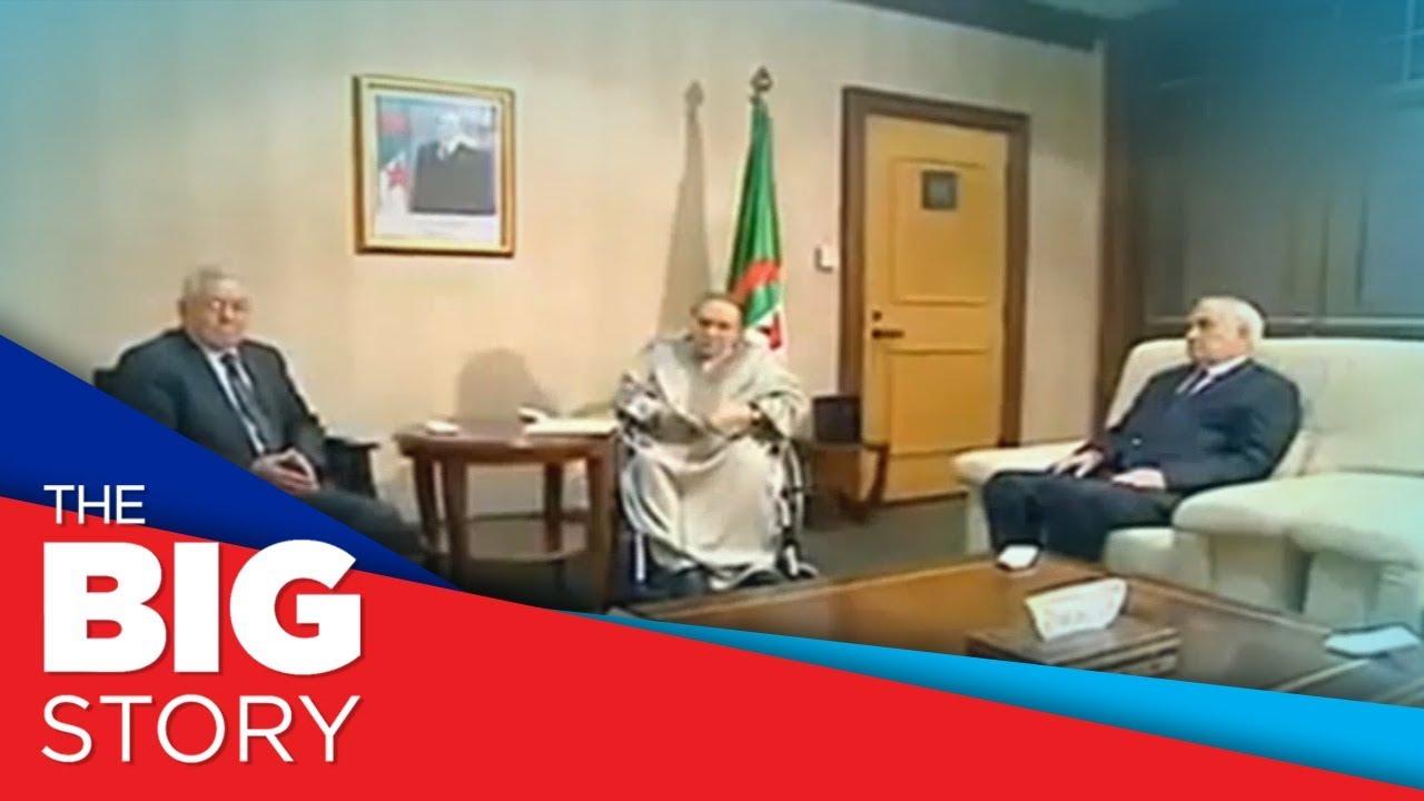 Moment image for Abdelmadjid Tebboune becomes President after Bouteflika's resignation amid widespread demonstrations.