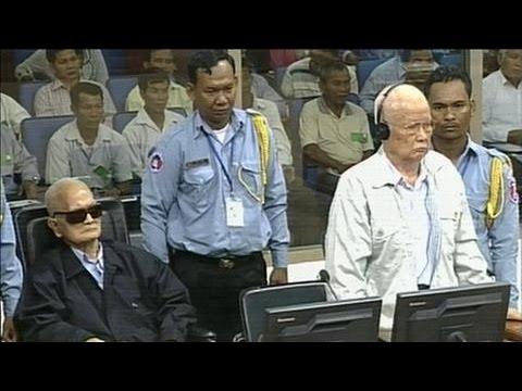 Moment image for Tribunal upholds life sentences for Khmer Rouge leaders.