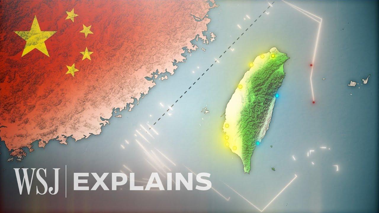 Moment image for Military exercises: China simulates invasion, Taiwan tests defense against missile attack.