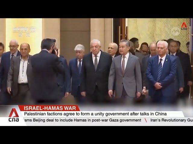 Moment image for China brokers historic unity agreement between Fatah and Hamas for Palestinian governance.